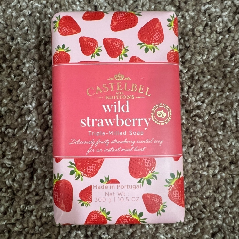 Castelbel Luxury Bath Bar Soap Wild Strawberry scented large 10.5 ounce size